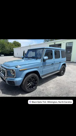 Blue Mercedes G-Wagon with fresh ceramic tint